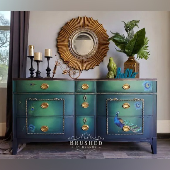 Redesign with Prima Decor Transfer ~ PEACOCK DREAMS 24” x 33” - Picture 2 of 4